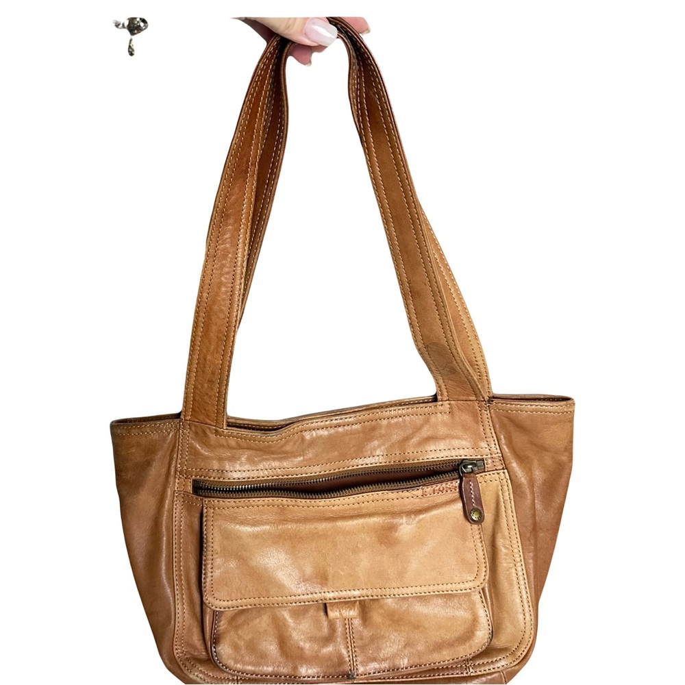 Fossil Brown Leather Shoulder Bag
